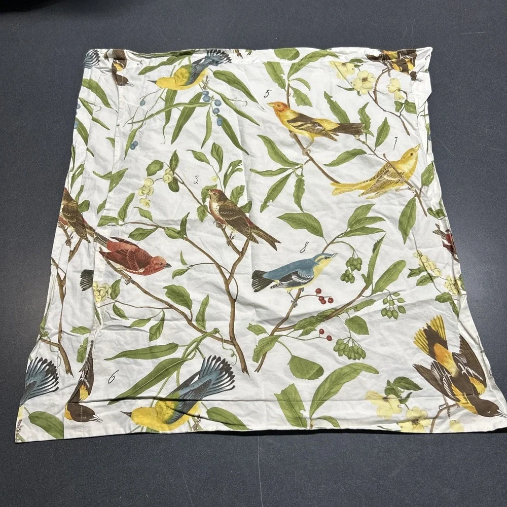 Pottery Barn Spring Sparrow Bird Floral Pillow Cover Sham 26